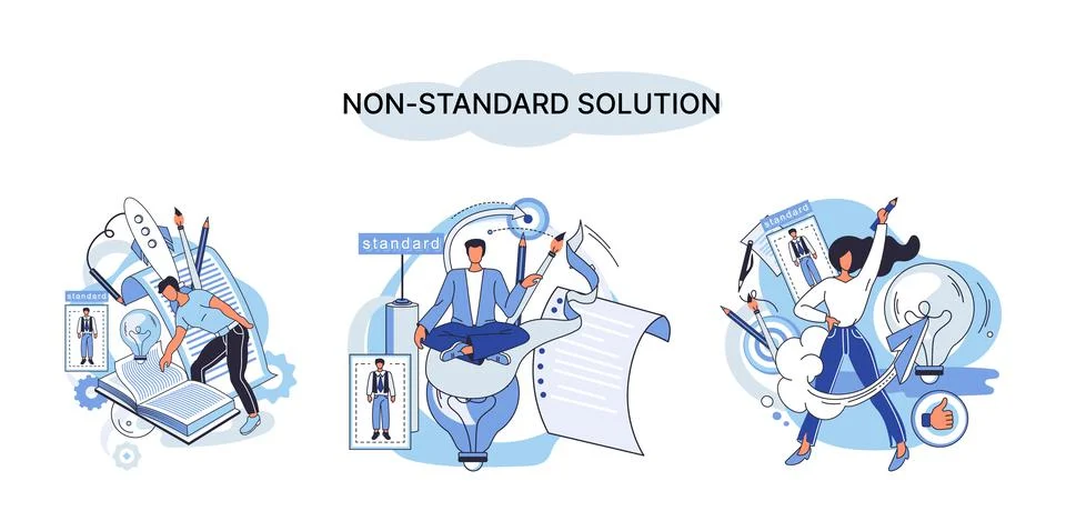 Solution solving problem metaphor, answer to question or creativity idea and Stock Illustration