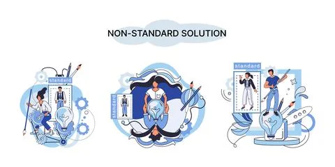 Solution solving problem metaphor, answer to question or creativity idea and Stock Illustration