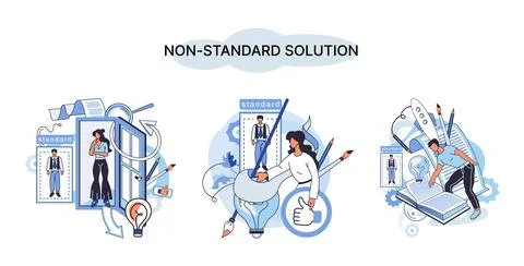 Solution solving problem metaphor, answer to question or creativity idea and Stock Illustration