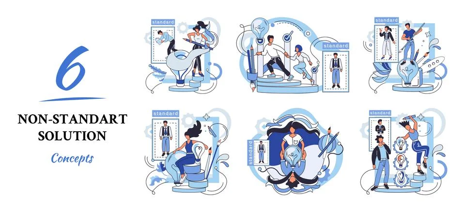 Solution solving problem metaphor, answer to question or creativity idea and Stock Illustration