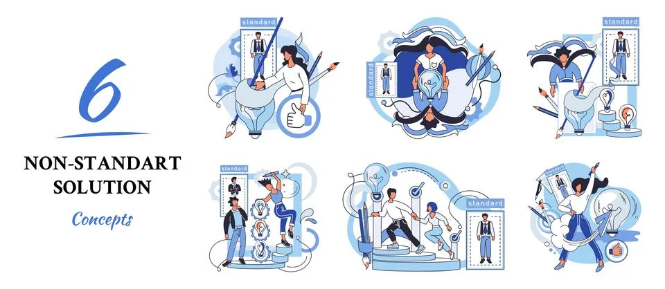 Solution solving problem metaphor, answer to question or creativity idea and Illustrazione stock