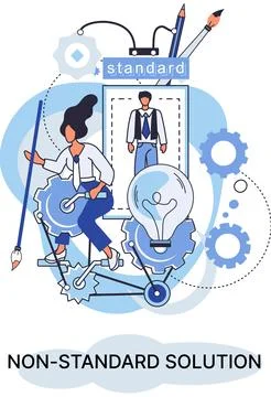 Solution solving problem metaphor, answer to question or creativity idea and Stock Illustration