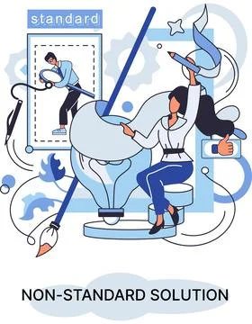 Solution solving problem metaphor, answer to question or creativity idea and Stock Illustration