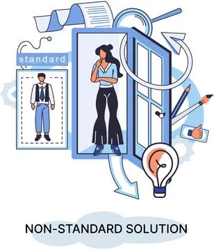 Solution solving problem metaphor, answer to question or creativity idea and Stock Illustration