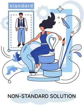 Solution solving problem metaphor, answer to question or creativity idea and Stock Illustration