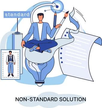 Solution solving problem metaphor, answer to question or creativity idea and Stock Illustration