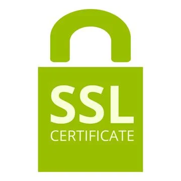 Solution ssl certificate icon, cartoon style Stock Illustration