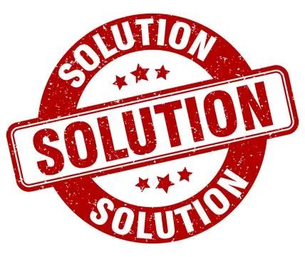 Solution stamp. solution label. round grunge sign Stock Illustration