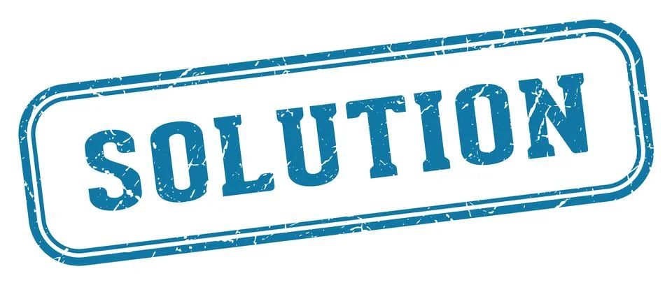 Solution stamp. solution rectangular stamp on white background Stock Illustration
