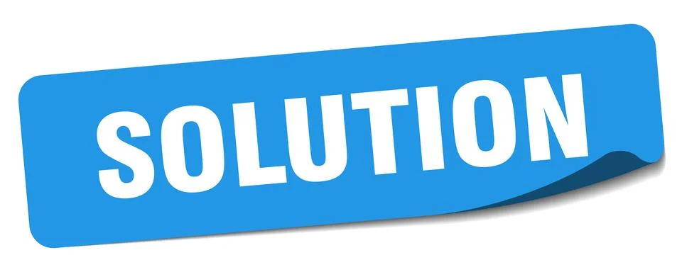 Solution sticker. solution label 库存插图