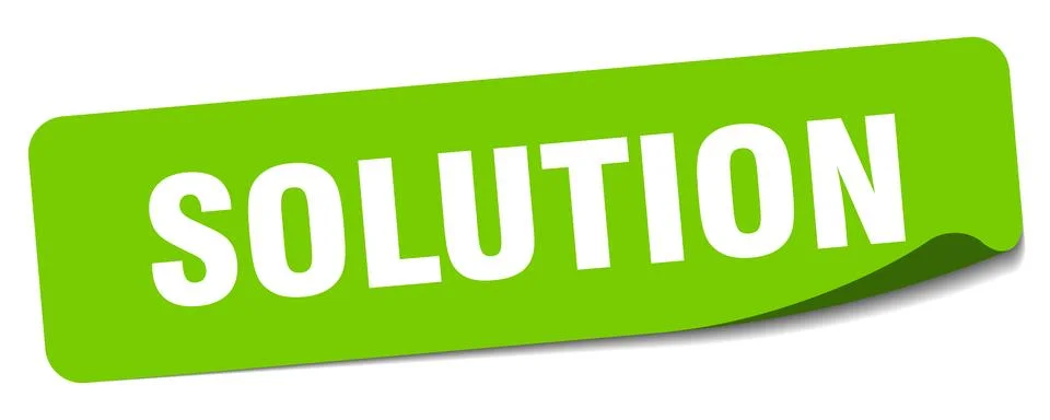 Solution sticker. solution label 库存插图