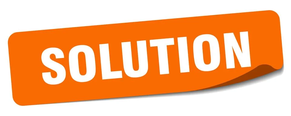 Solution sticker. solution label 库存插图