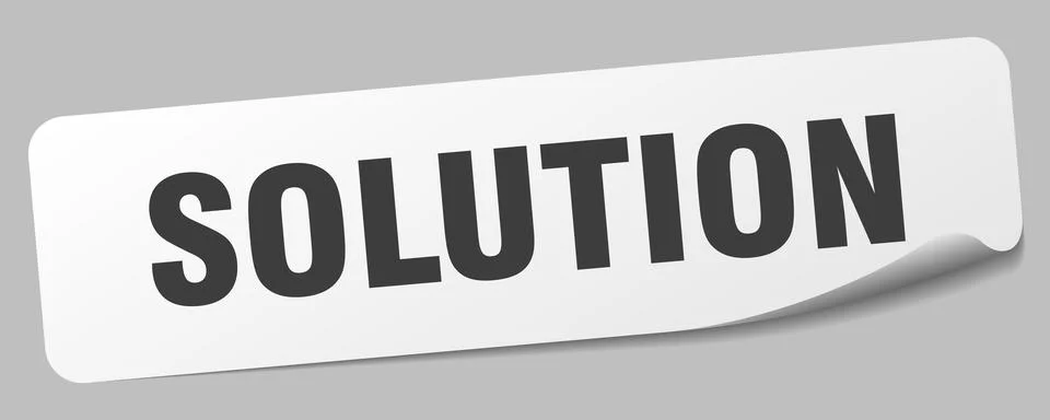 Solution sticker. solution label 库存插图