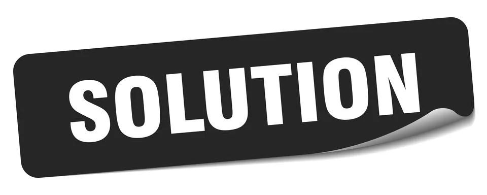 Solution sticker. solution label 库存插图