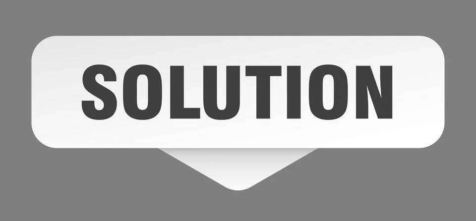 Solution sticker. solution sign isolated on gray background イラスト素材