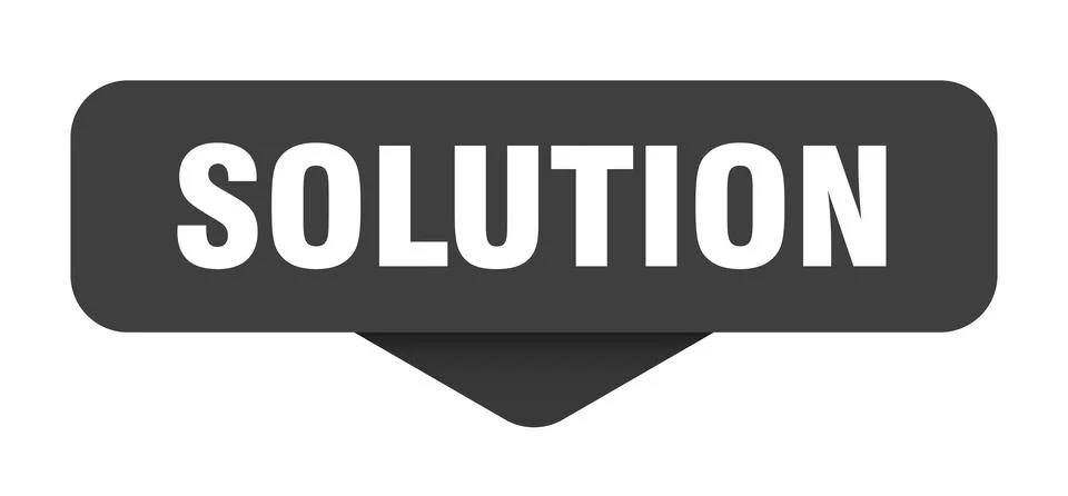 Solution sticker. solution sign on transparent background Stock Illustration