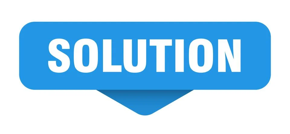 Solution sticker. solution sign on transparent background イラスト素材