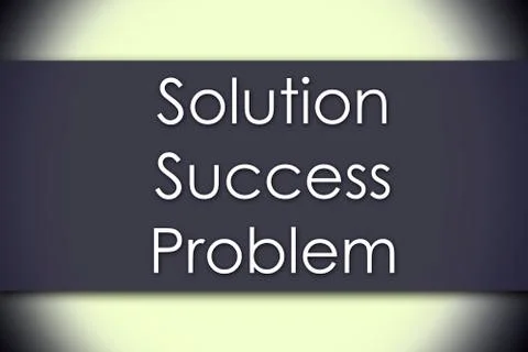 Solution Success Problem - business concept with text Stock Illustration