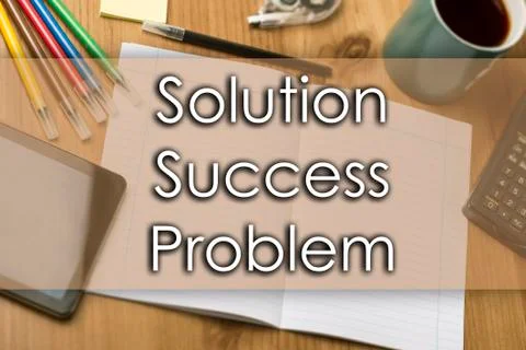Solution Success Problem - business concept with text 스톡 사진