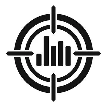 Solution target icon simple vector. Business problem 스톡 일러스트