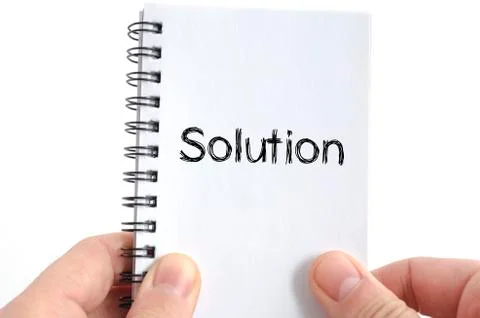 Solution text concept Stock Photos