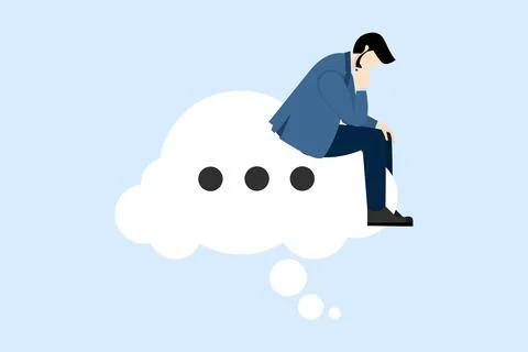 Solution thinking, critical thinking to solve problem, focus on new ideas. Stock Illustration