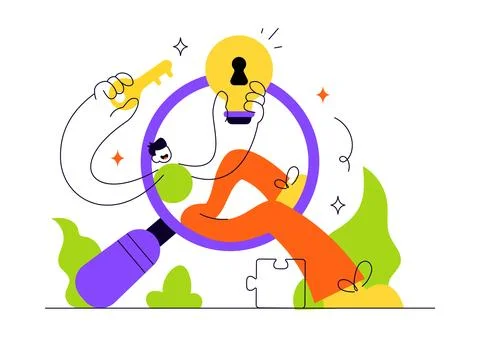 Solution Vector Illustration Featuring Creative Problem Solving, Innovative.. イラスト素材