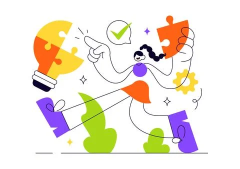 Solution Vector Illustration Featuring Creative Problem Solving, Innovative.. イラスト素材