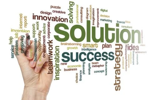 Solution word cloud イラスト素材