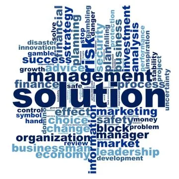 Solution word cloud Stock Illustration