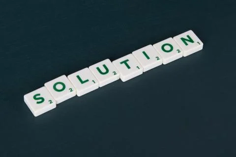 Solution word Stock Photos