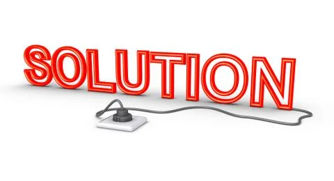 Solution word is plugged in Stock Illustration