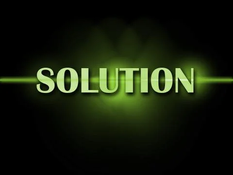 Solution word shows resolve resolution solving and solved Ilustración de archivo