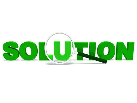 Solution word shows solve resolve succeed and solved Ilustración de archivo