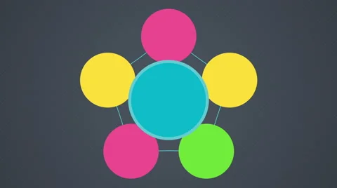 Solution,conclusion circle diagram flow chart, six circle. Stock Footage 59215837