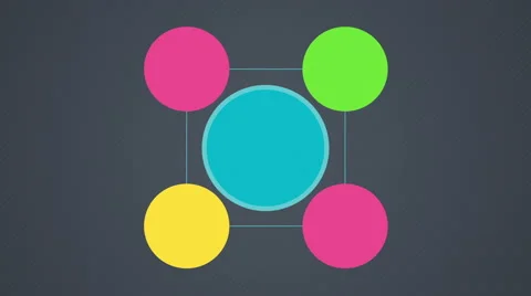 Solution,conclusion circle diagram flow chart, five circle. Stock Footage 59215961