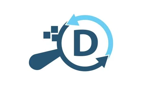 Solutions Apps Searching Initial D Stock Illustration