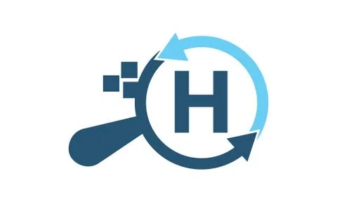Solutions Apps Searching Initial H Stock Illustration