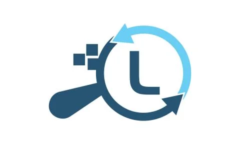 Solutions Apps Searching Initial L Stock Illustration