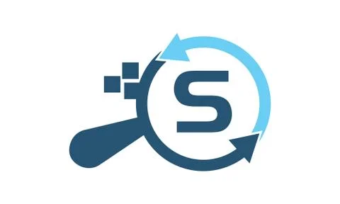 Solutions Apps Searching Initial S Illustrazione stock