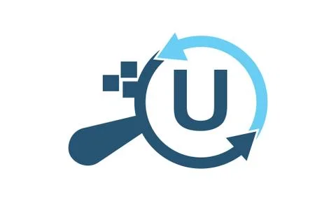 Solutions Apps Searching Initial U Stock Illustration
