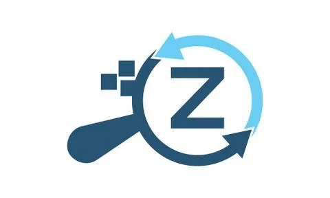 Solutions Apps Searching Initial Z Stock Illustration