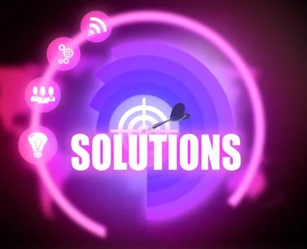 Solutions background, Innovation with ideas and concepts,business,Successful Stock Illustration
