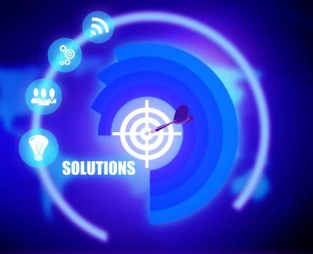 Solutions background, Innovation with ideas and concepts,business Stock Illustration