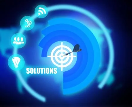 Solutions background, Innovation with ideas and concepts,business 스톡 일러스트