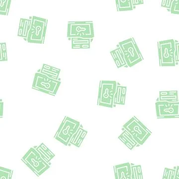 Solutions for complex business operations glyph seamless pattern Stock Illustration
