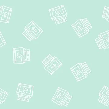 Solutions for complex business operations line seamless pattern Stock Illustration