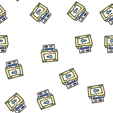 Solutions for complex business operations vector seamless pattern Stock Illustration