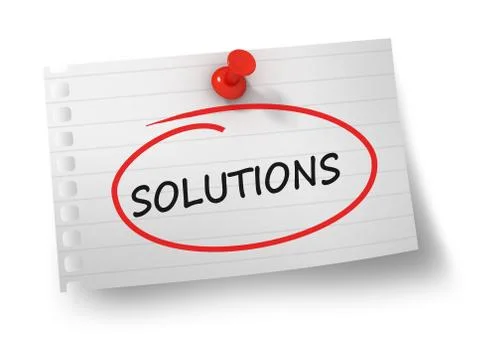 Solutions concept 3d illustration isolated Stock Illustration