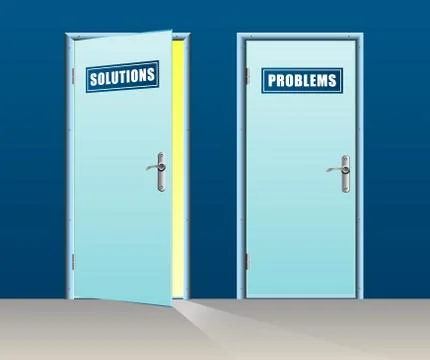 Solutions door Stock Illustration